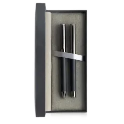 Zestaw metalowe pióro kulkowe oraz długopis / Kalel / Czarny IP33038411