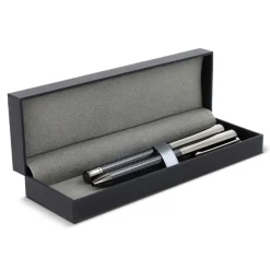 Zestaw metalowy długopis i pióro kulkowe w pudełku upominkowym / Stalowoszary LT82153-N0035