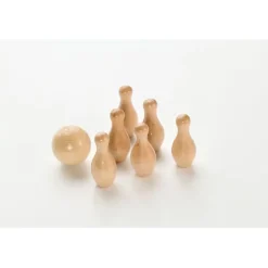 Zestaw mini kręgli z drewna sosnow / Drewna MO2434-40