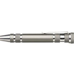 Zestaw narzędzi, śrubokręt, 8 końcówek, latarka 3 LED / Szary V5091-19
