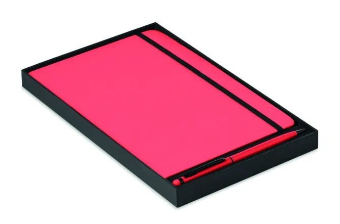 Zestaw notes z długopisem / Czerwony MO9348-05