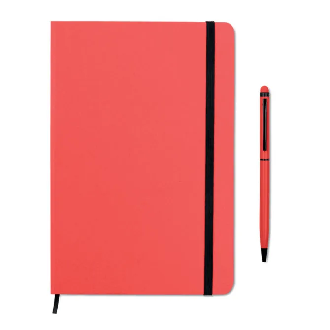 Zestaw notes z długopisem / Czerwony MO9348-05