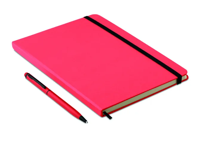 Zestaw notes z długopisem / Czerwony MO9348-05