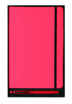 Zestaw notes z długopisem / Czerwony MO9348-05