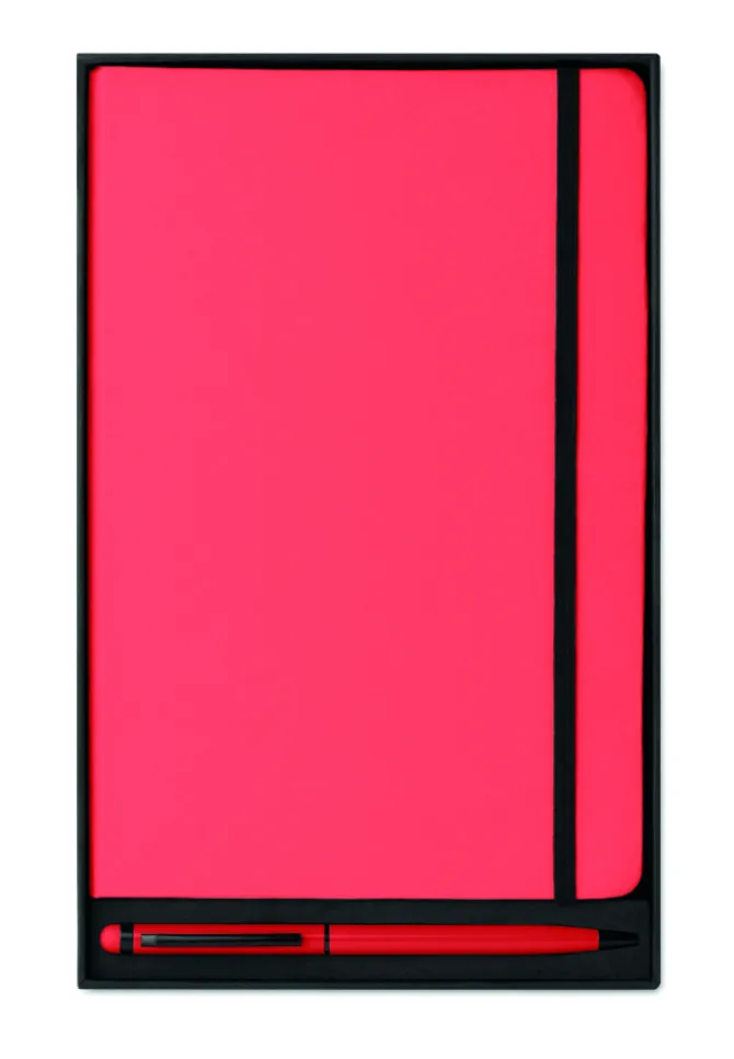 Zestaw notes z długopisem / Czerwony MO9348-05