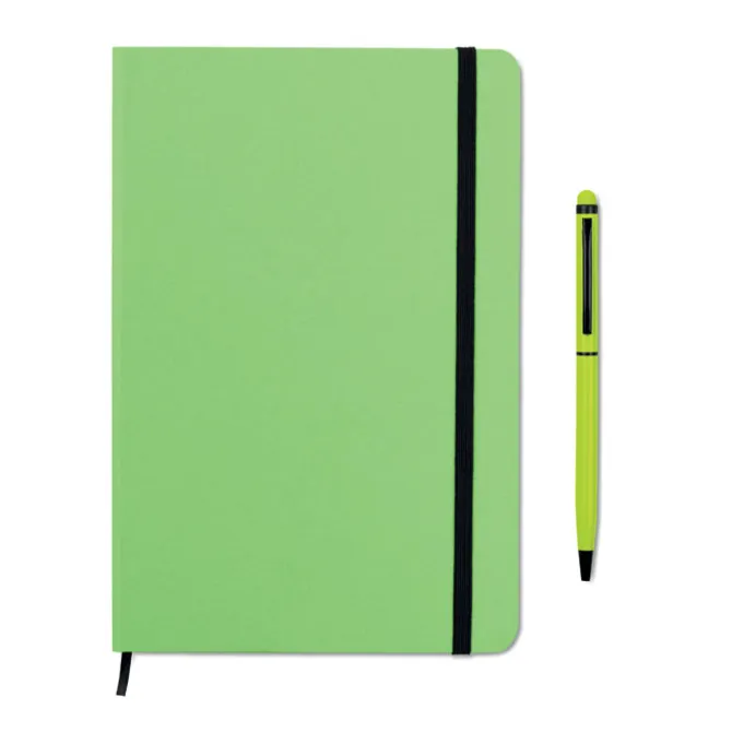 Zestaw notes z długopisem / Limonka MO9348-48