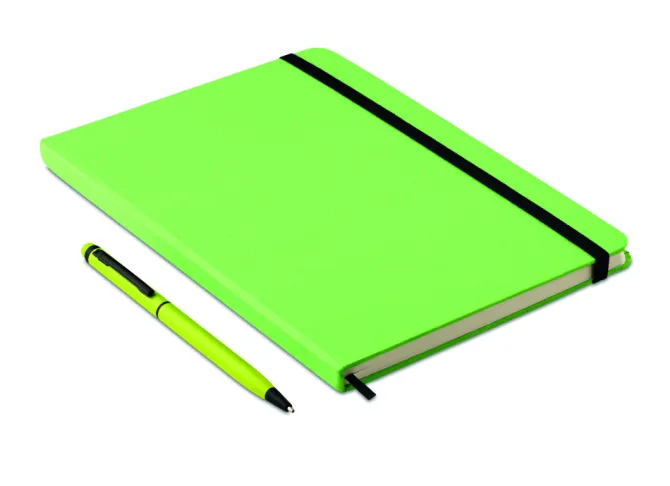 Zestaw notes z długopisem / Limonka MO9348-48