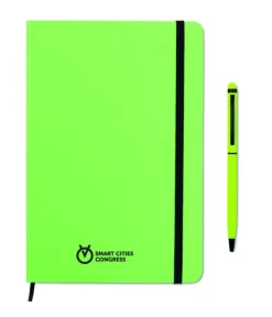 Zestaw notes z długopisem / Limonka MO9348-48