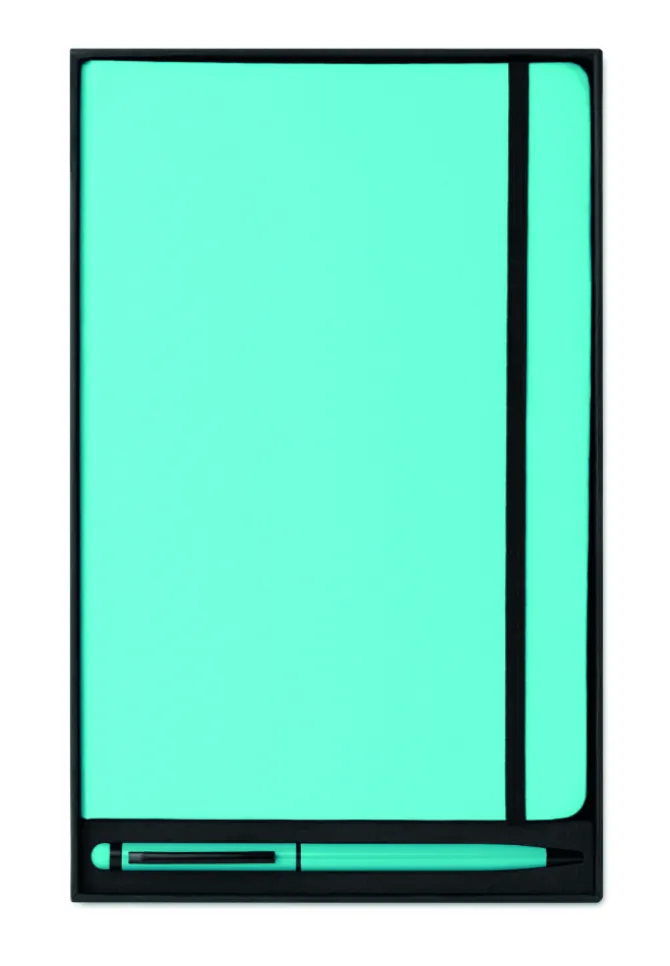 Zestaw notes z długopisem / Turkusowy MO9348-12