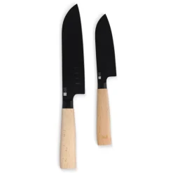 Zestaw noży InSideOut Santoku 2 szt. Ravn / Drewniany LT57201-N0093