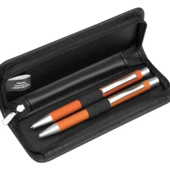 Zestaw piśmienny długopis i ołówek automatyczny soft touch UPPSALA / Pomarańczowy 441010