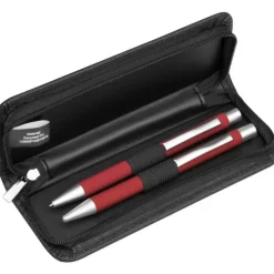Zestaw piśmienny długopis i ołówek automatyczny soft touch UPPSALA / Czerwony 441005