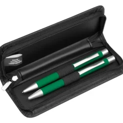 Zestaw piśmienny długopis i ołówek automatyczny soft touch UPPSALA / Zielony 441009