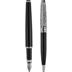 Zestaw piśmienny długopis i pióro wieczne JACQUES Pierre Cardin / Czarny B0400600IP303