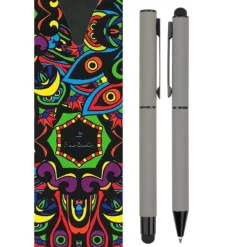 Zestaw piśmienny długopis i pióro kulkowe touch pen soft touch CELEBRATION Pierre Cardin / Szary B0401008IP307