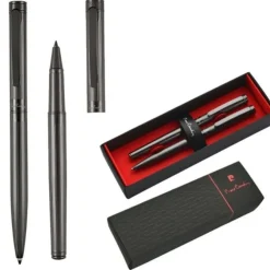 Zestaw piśmienny długopis i pióro kulkowe RENEE Pierre Cardin / Ciemnoszary B0400201IP377