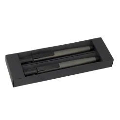 Zestaw piśmienny metalowy długopis i ołówek / Adak / Czarny IP33037311