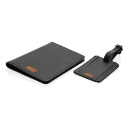 Zestaw podróżny Swiss Peak, PU z recyklingu / Czarny P820.731