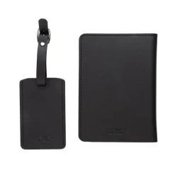 Zestaw podróżny Swiss Peak, PU z recyklingu / Czarny P820.731