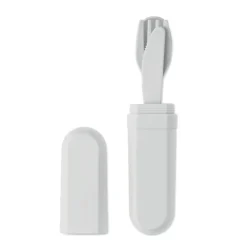 Zestaw sztućców w etui z PLA / Bialy MO2743-06