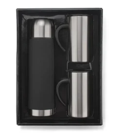 Zestaw upominkowy ACON (Termos 500 ml, 2 kubki 260 ml) / Srebrny 17499