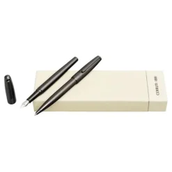 Zestaw upominkowy Cerruti 1881 długopis i pióro wieczne NSV5162D + NSV5164D / Szary NPBP516D