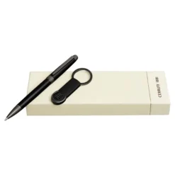 Zestaw upominkowy Cerruti 1881 długopis i etui na karty - NEC327X + NSS3274X / Szary NPBC327X