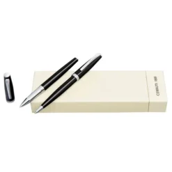 Zestaw upominkowy Cerruti 1881 długopis i pióro kulkowe NSM5584H + NSM5585H / Czarny NPBR558A