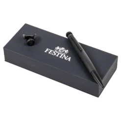 Zestaw upominkowy Festina długopis i spinki do mankietów - FJM221A + FSC1524D / Czarny FPBM152D