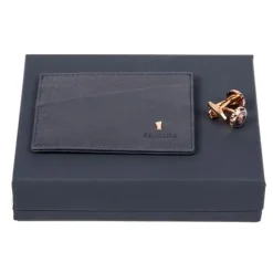 Zestaw upominkowy Festina etui na karty i spinki do mankietów - FJM221N + FLC101N / Granatowy FPCM101N