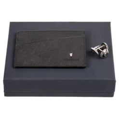 Zestaw upominkowy Festina etui na karty i spinki do mankietów - FJM221N + FLC101N / Czarny FPCM101A