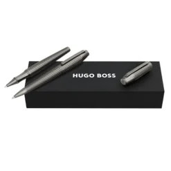 Zestaw upominkowy Hugo Boss długopis i pióro kulkowe HSV5564D + HSV5565D / Szary HPBR556D