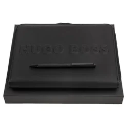 Zestaw upominkowy HUGO BOSS długopis i teczka A5 - HDM210A + HSM2764B / Czarny HPBM276A