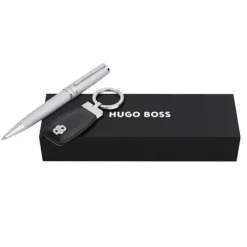 Zestaw upominkowy Hugo Boss długopis i brelok HAK519B + HSY5764B / Szary HPBK576B