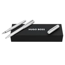 Zestaw upominkowy Hugo Boss długopis i pióro wieczne HSL5652B + HSL5654B / Szary HPBP565B