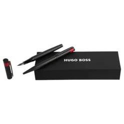 Zestaw upominkowy HUGO BOSS długopis i pióro wieczne - HSW3672A + HSW3674A / Czarny HPBP367A