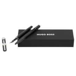Zestaw upominkowy HUGO BOSS długopis i pióro wieczne - HSV2852A + HSV2854A / Czarny HPBP285A