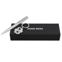 Zestaw upominkowy Hugo Boss długopis i brelok HAK567B + HSQ5634H / Szary HPBK563H