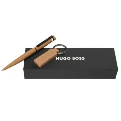 Zestaw upominkowy Hugo Boss długopis i brelok - HAK421X + HSG3524X / Camel HPBK352X