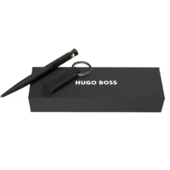 Zestaw upominkowy Hugo Boss długopis i brelok - HAK421X + HSG3524X / Czarny HPBK352A