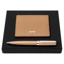 Zestaw upominkowy HUGO BOSS Długopis i etui na karty / Camel HPBC254Z
