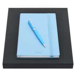 Zestaw upominkowy Hugo Boss długopis i notatnik HNH422UL + HSN2544U / Jasnoniebieski HPBH422M