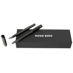 Zestaw upominkowy Hugo Boss pióro wieczne i długopis - HST4962D + HST4964D / Ciemnoszary HPBP496D