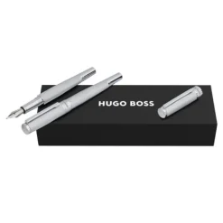 Zestaw upominkowy Hugo Boss pióro wieczne i pióro kulkowe HSY5762B + HSY5765B / Srebrny HPPR576B