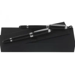 Zestaw upominkowy HUGO BOSS pióro kulkowe i pióro wieczne - HSN5012 + HSN5015 / Czarny HPPR501