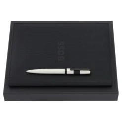 Zestaw upominkowy Hugo Boss teczka i długopis HDM409A + HSQ4834F / Czarny HPBM483F
