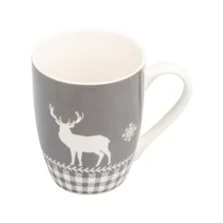 Zestaw 2 świątecznych kubków porcelanowych 300 ml ANKARA / Wielokolorowy 2536mc