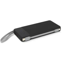 Ziara Powerbank with USB-C & Lightning Cable 10000mAh  / Czarny LT95502-N0002
