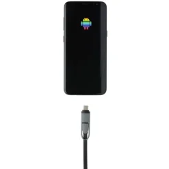 Zwijany kabel do ładowania i synchronizacji 3 w 1 / Czarny P302.221