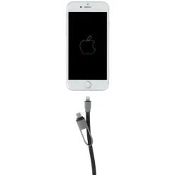 Zwijany kabel do ładowania i synchronizacji 3 w 1 / Czarny P302.221